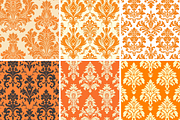Orange Damask Seamless Patterns, a Pattern Graphic by PrintablesByFranklyn (Thumbnail 4 of 4)