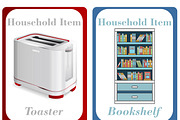 Household Items Flash Cards for Kids, a Card Template by DigitalsDesigns (Thumbnail 4 of 4)
