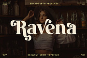 Ravena – Elegant Retro Serif Font, a Serif Font by Brand Earth (Thumbnail 1 of 7)
