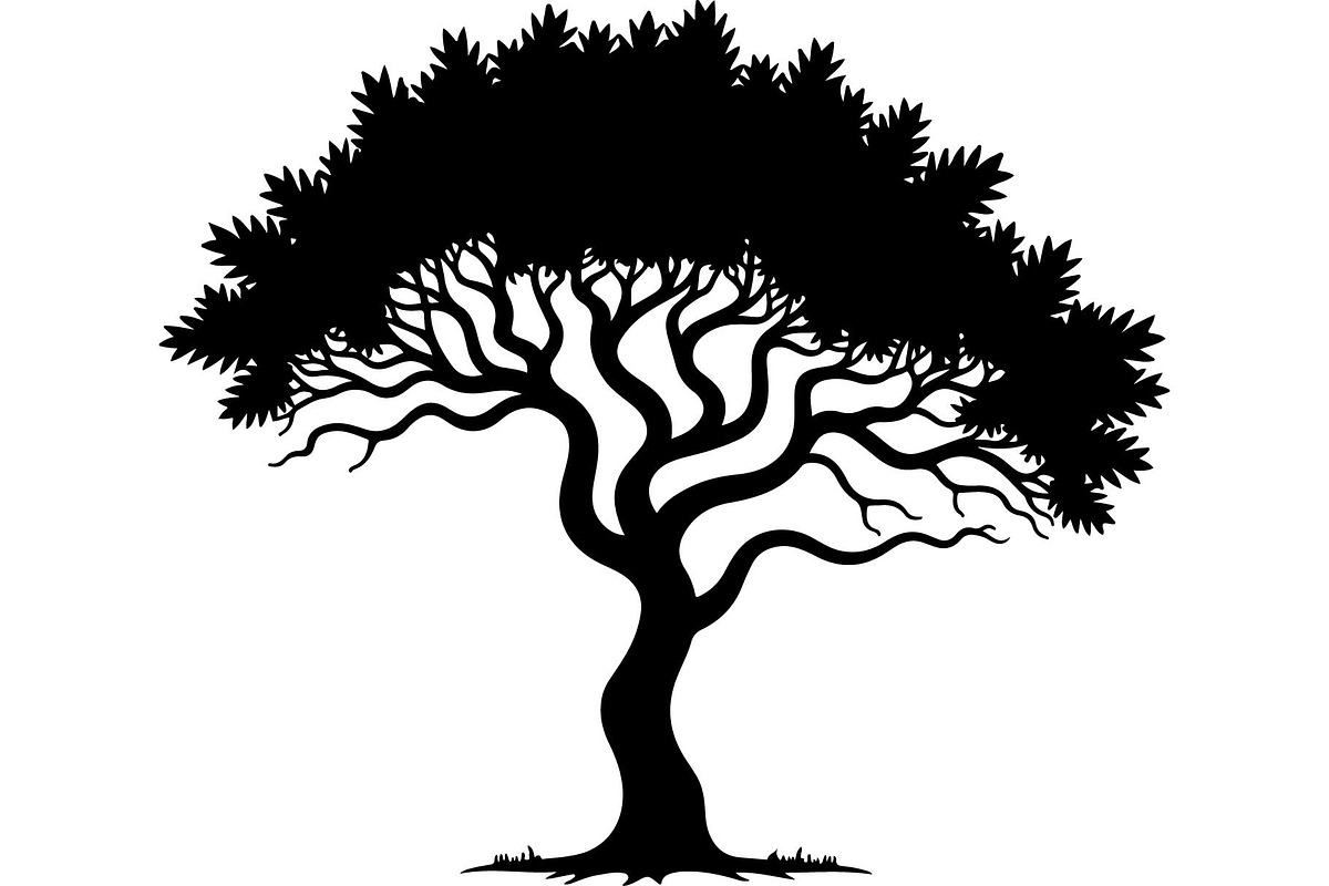 Silhouette Tree Vector Clipart Pack, an Object Graphic by jahid234 (Photo 6 of 10)