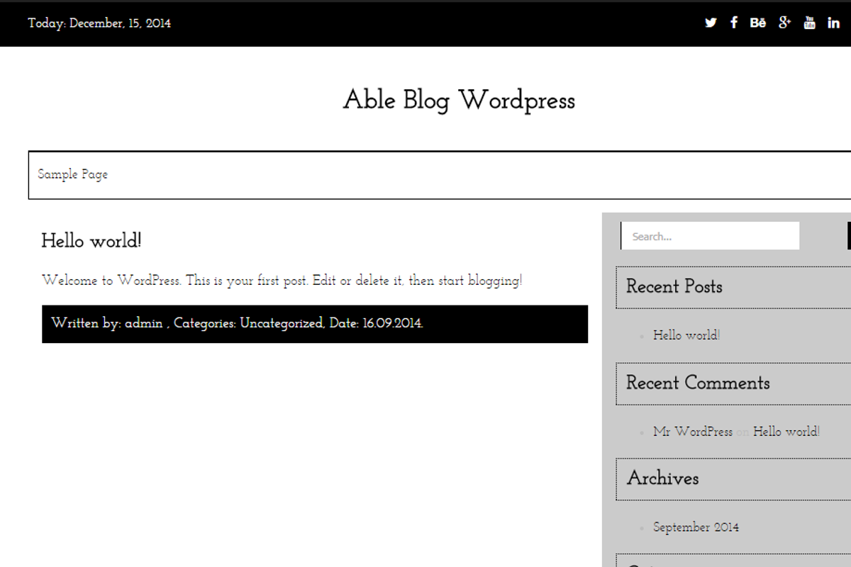 Able Blog WordPress Responsive Theme, a WordPress Template by Marko Banovic (Photo 3 of 3)