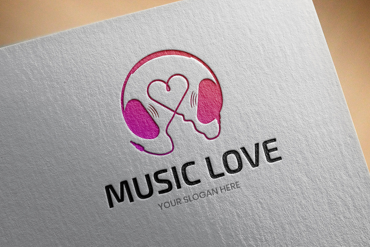 Music - Love Logo Template, a Branding & Logo Template by BdThemes (Photo 1 of 3)