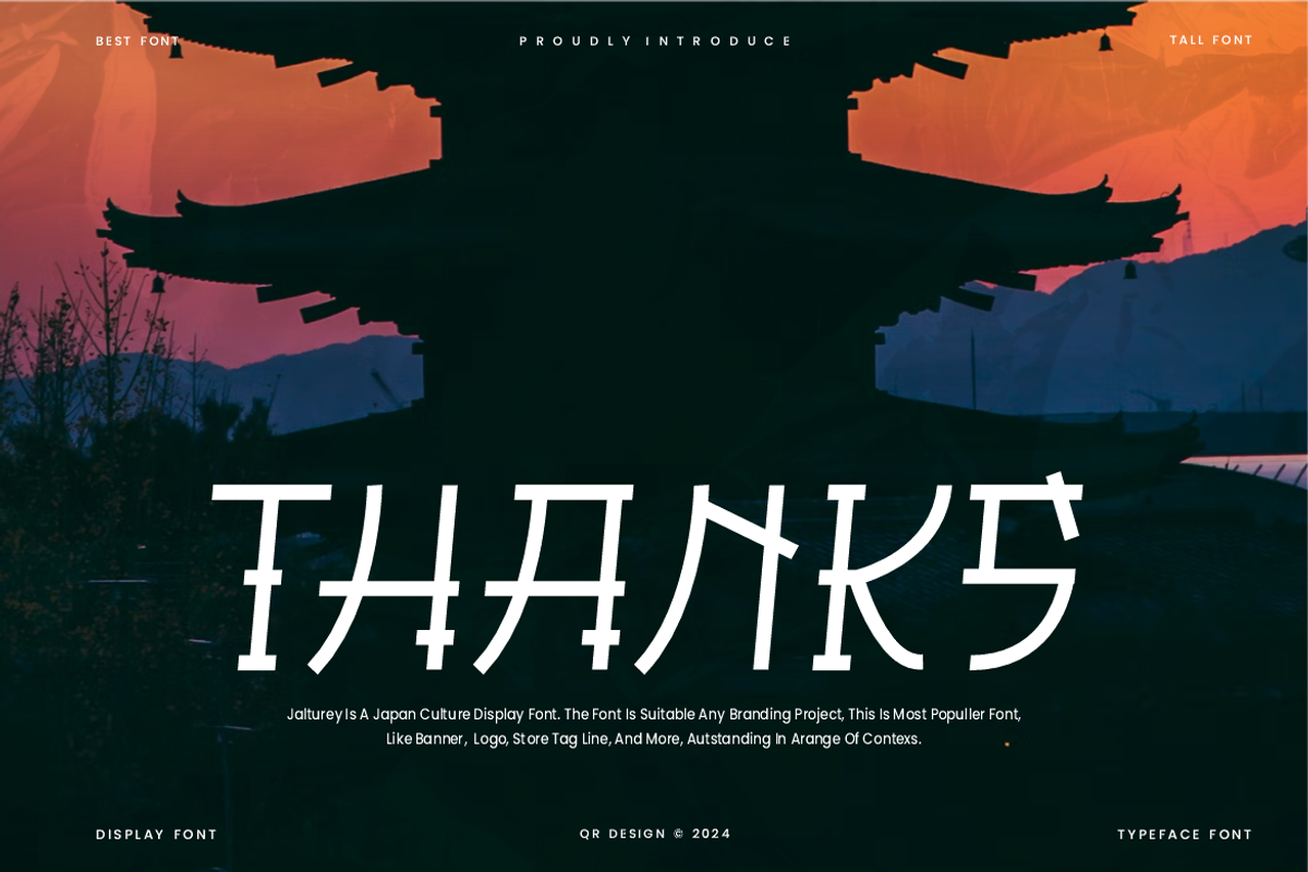 Jalturey - Japanese Fonts, a Serif Font by QR Design Studio (Photo 6 of 6)