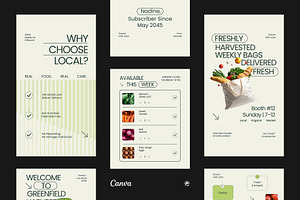 Groceries Instagram Template Pack, a Social Media Template by fakhroo