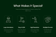 Animated Sports Icon Art Set, an Outline Icon by Prosymbols (Thumbnail 2 of 4)