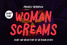 Woman Screams - Horror Font