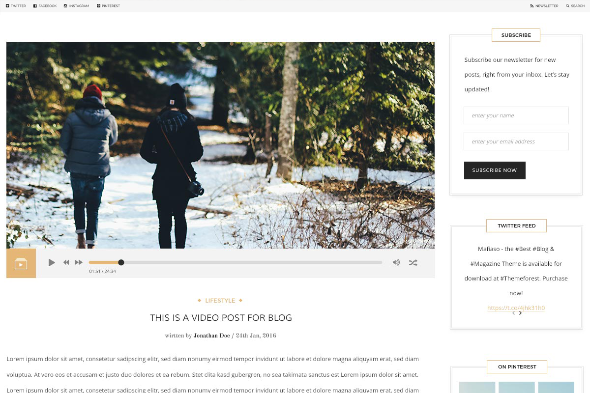 Mafiaso - Blog PSD Template, a Websites & App Template by FlyTemplates.com (Photo 3 of 8)