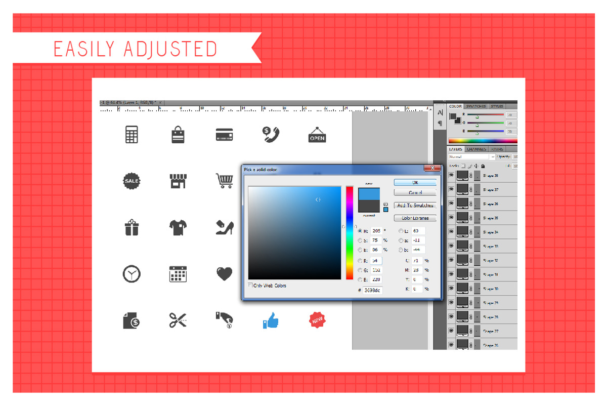 50 Shopping Solid Icons preview 3