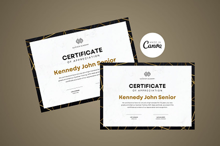 Certificate Canva Design Template, a Branding & Logo Template by MK Creatives