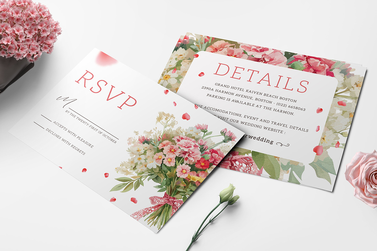 Flowers Invitation, an Invitation Template by Aarley Kaiven (Photo 3 of 4)