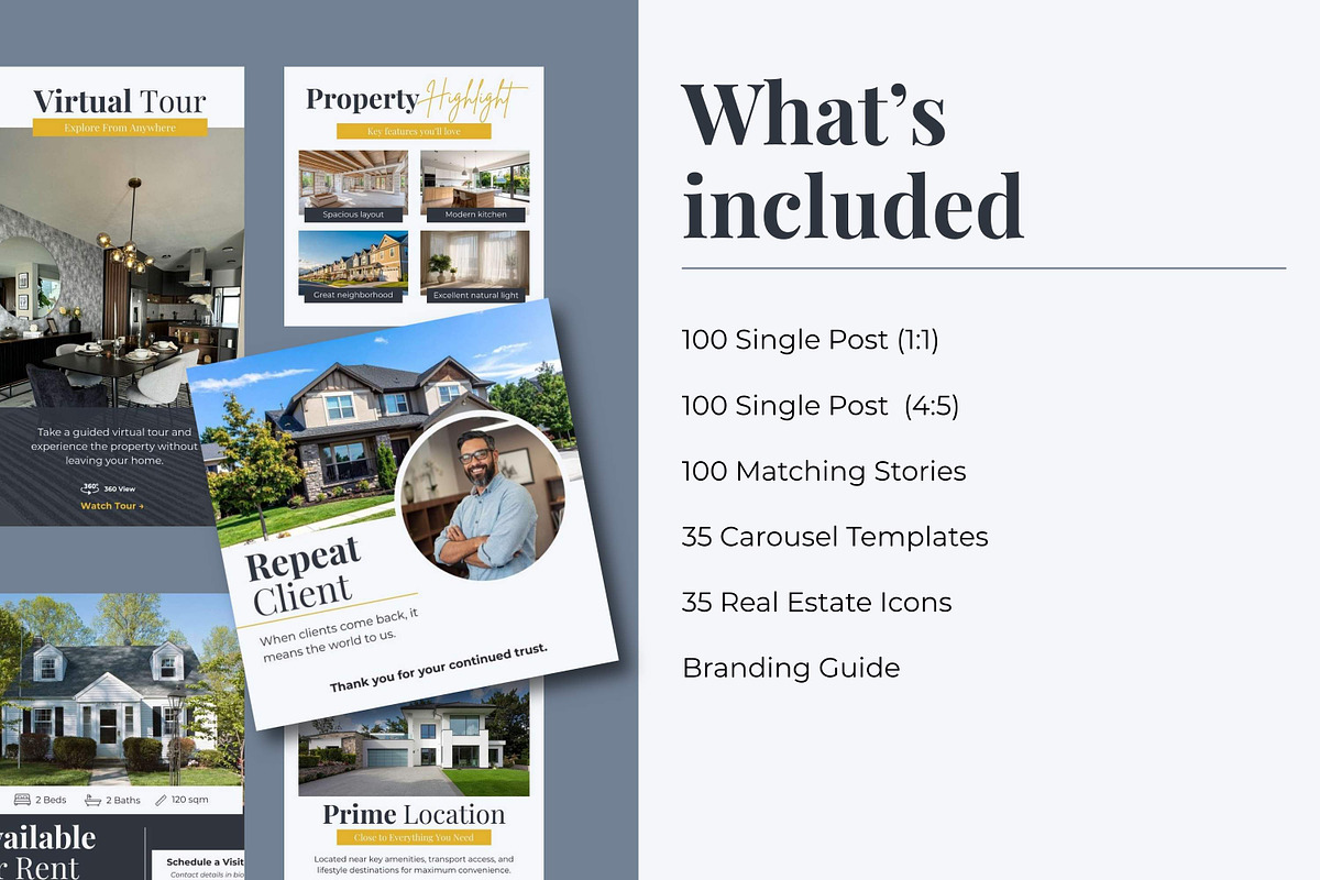 Real Estate Instagram Template Kit, a Social Media Template by Everyday Perfection (Photo 4 of 11)