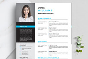 Modern Resume CV Template Design, a Resume Template by Blackcloud_Creations (Thumbnail 4 of 5)