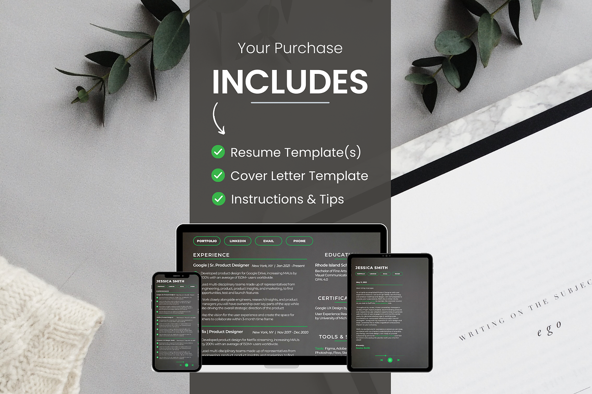 Spotify Resume Template 2026 ATS CV, a Resume Template by SocialMediaTemplate (Photo 8 of 8)