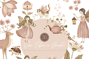 Fairy Garden Clipart Set, a Decorative Illustration by Pati Paints (Thumbnail 1 of 12)