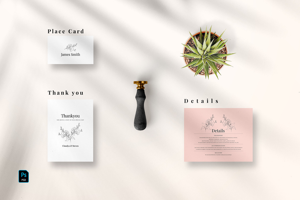Modern Sketch Wedding Suite, an Invitation Template by Azka Creative (Photo 5 of 5)