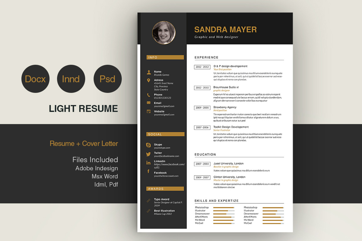 Resume Template B, a Resume Template by sz81 (Photo 4 of 4)