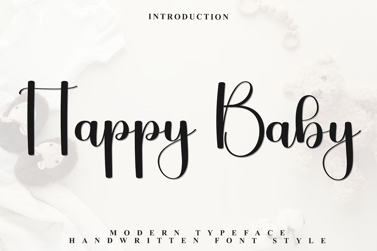 Happy Baby, a Handwritten Font by FreshTypeINK (Photo 1 of 8)