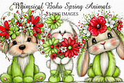 Whimsical Boho Spring Animals Png, an Illustration by Craft Nest (Thumbnail 1 of 8)