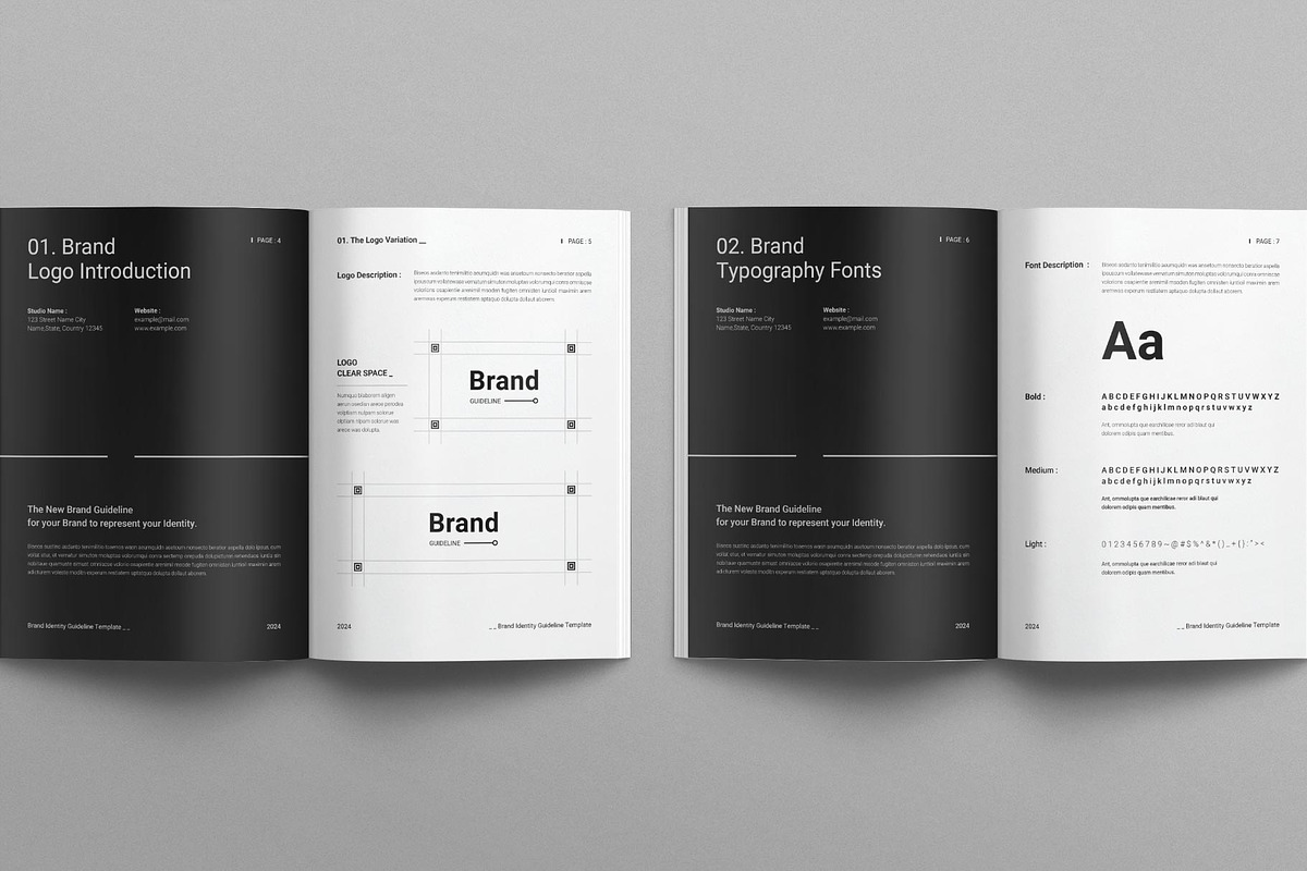 Brand Identity Guidelines Design, a Brochure Template by TemplatesForest (Photo 4 of 8)