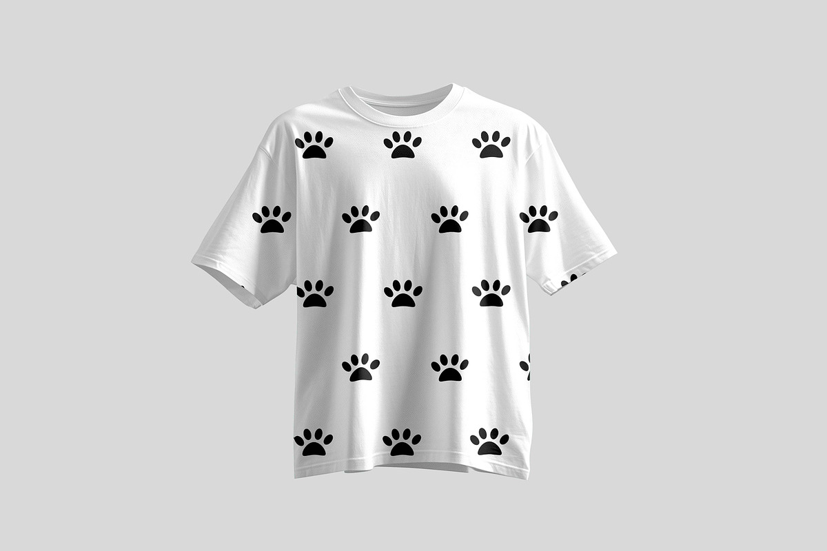 Seamless pattern with paw silhouette, a Pattern Graphic by Viktorijareut (Photo 5 of 5)
