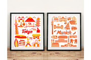 Travel Poster Big Bundle Vector Art, an Object Graphic by MEDZ (Thumbnail 8 of 10)