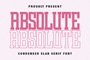 Absolute - Condensed Slab Serif, a Slab Serif Font by Pian45 Studio (Thumbnail 1 of 6)
