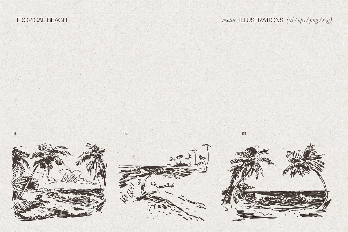 Summer Vacation Beach Collection, a Seasonal Illustration by TheMountBirdStudio (Photo 5 of 21)