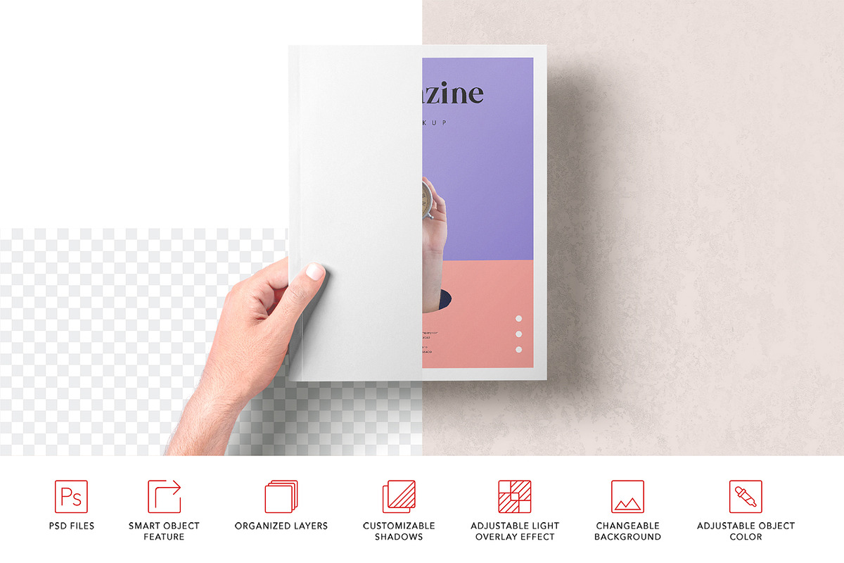 Magazine Cover Mockup, a Product Mockup by DesignNeutrons (Photo 2 of 6)