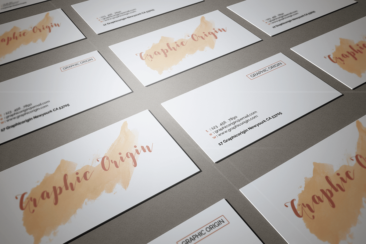 Watercolor Business Card, a Business Card Template by Graphic Origin (Photo 4 of 4)