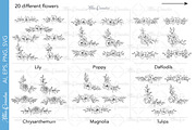 Fine Line Floral Borders SVG Bundle, a Decorative Illustration by CaraulanStore (Thumbnail 4 of 10)