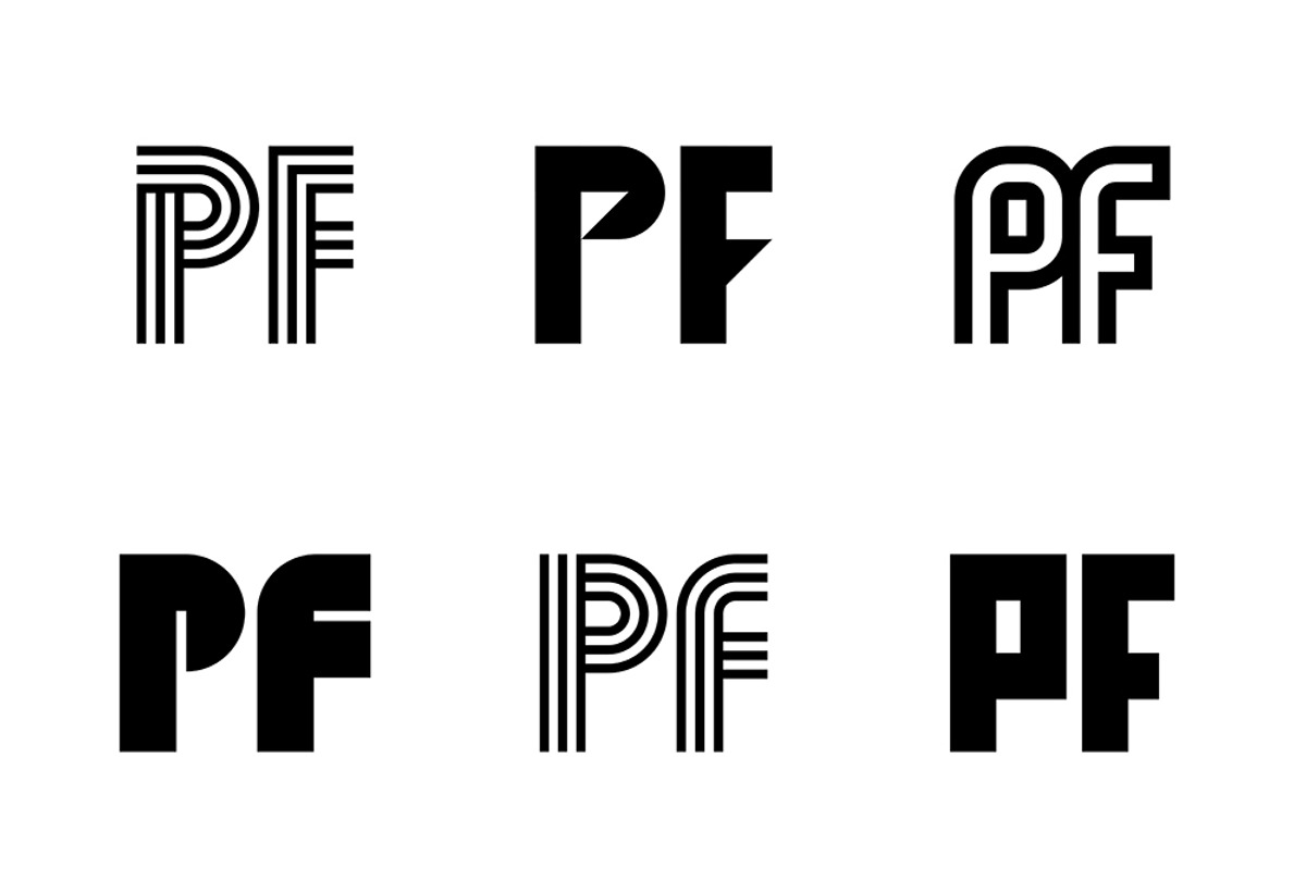 Set of letter PF logos, an Object Graphic by NataliiaVolyk
