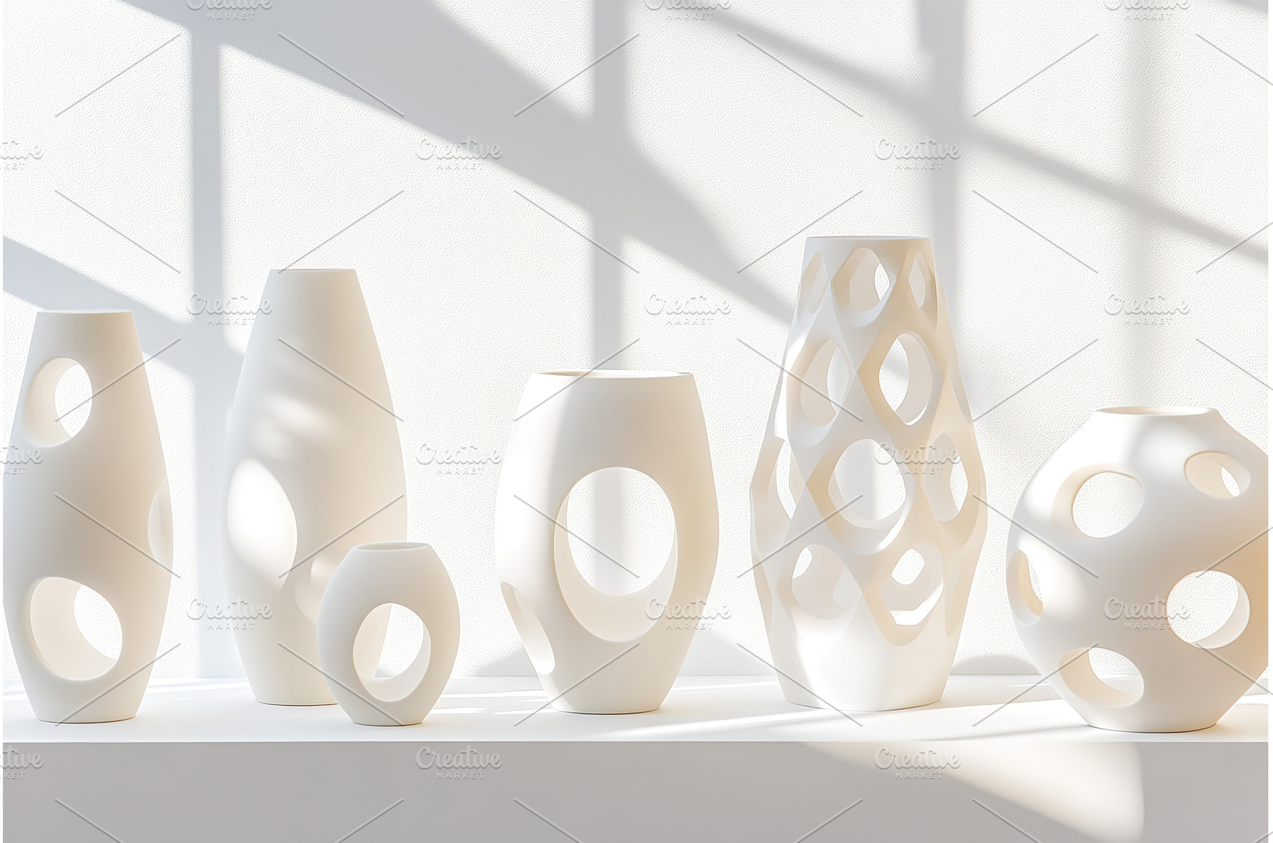 Artistic 3D printed vases showcasing, an Arts & Entertainment Photo by Lermont51