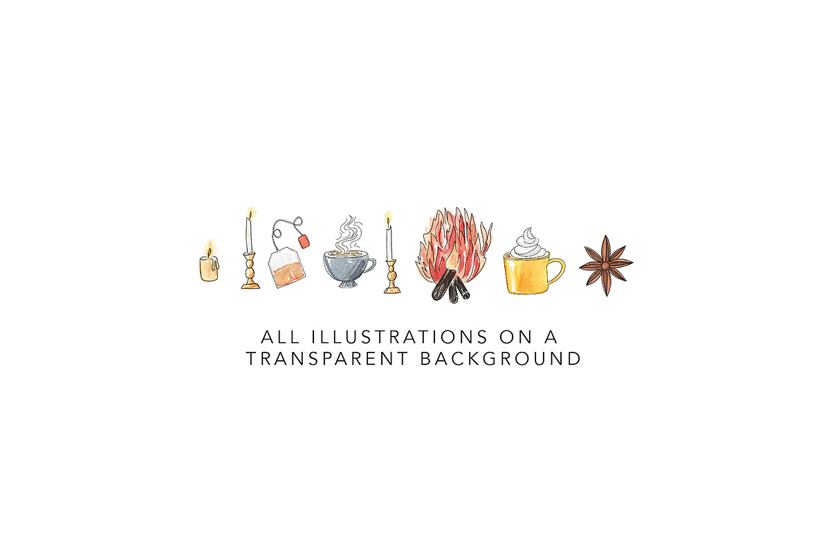Cozy Fall Watercolor Illustrations, an Illustration by One and Only Paper (Photo 2 of 2)