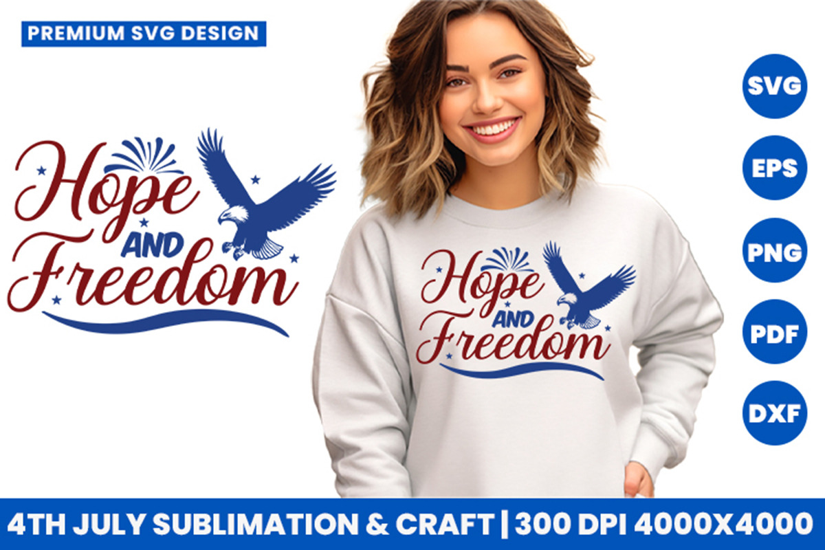 4th of July Hope and Freedom Design, an Object Graphic by Creative Arslan (Photo 2 of 3)