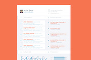 Flat resume - CV, a Resume Template by Adam Raber (Thumbnail 2 of 4)