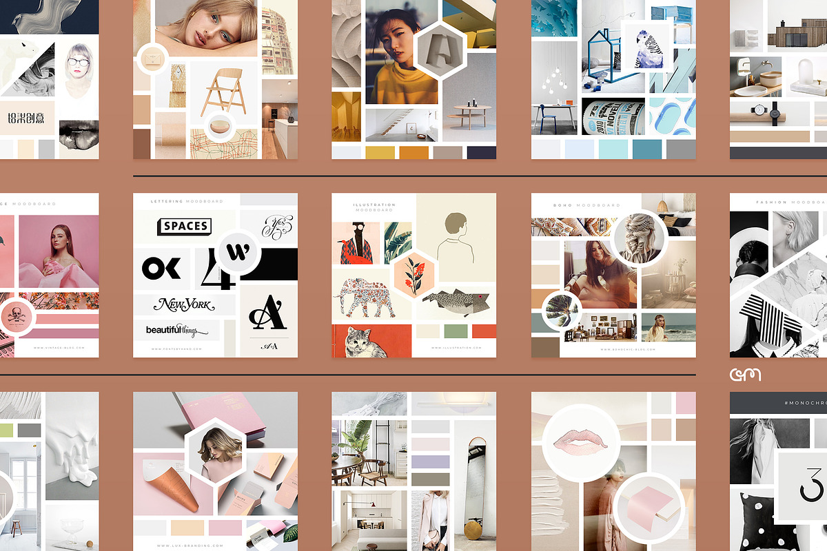 Social Media Mood Boards, a Social Media Template by AM Studio