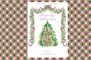 Christmas Burgundy Watercolor DIY, a Graphic by LABFcreations (Thumbnail 1 of 4)