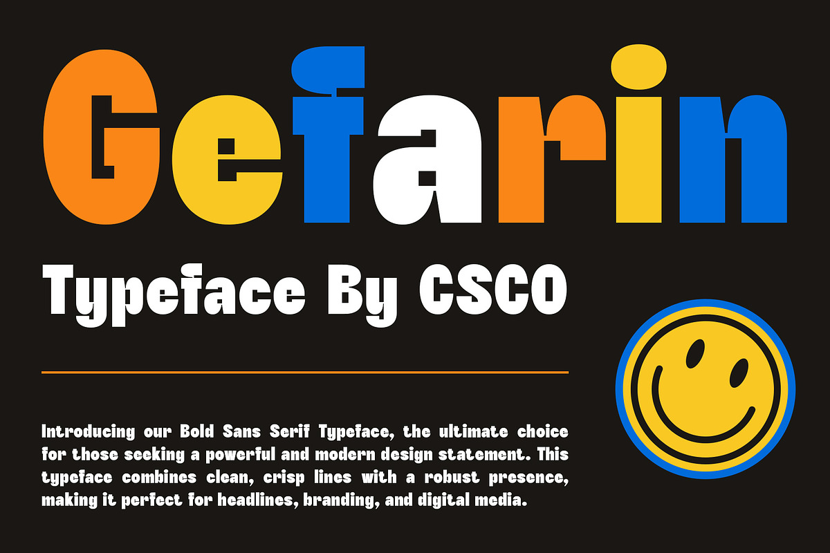 Gefarin – Bold Sans Serif, a Sans Serif Font by Craft Supply Co. (Photo 1 of 8)