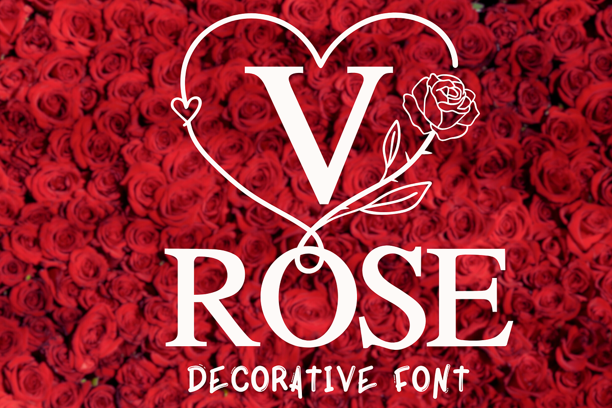 Valentine rose, a Handwritten Font by Petal Pixels (Photo 1 of 9)