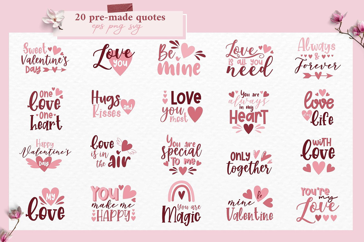 Valentine's day romantic collection, an Object Graphic by VirinaDesign (Photo 4 of 10)