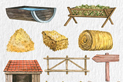 Watercolor Farm animals clipart, PNG, an Animal Illustration by PatternPalette (Thumbnail 5 of 5)