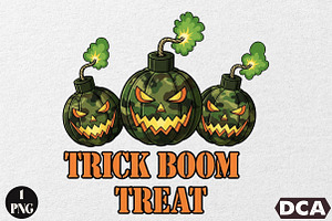 Camo Pumpkins Halloween Sublimation, an Illustration by DreamCafeArt