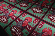 Rooster Art Farmers Market Flyer, a Flyer Template by ashenterprise (Thumbnail 3 of 3)