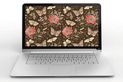 Seamless Butterflies Poppy Poppies, a Pattern Graphic by Vintage (Thumbnail 13 of 13)