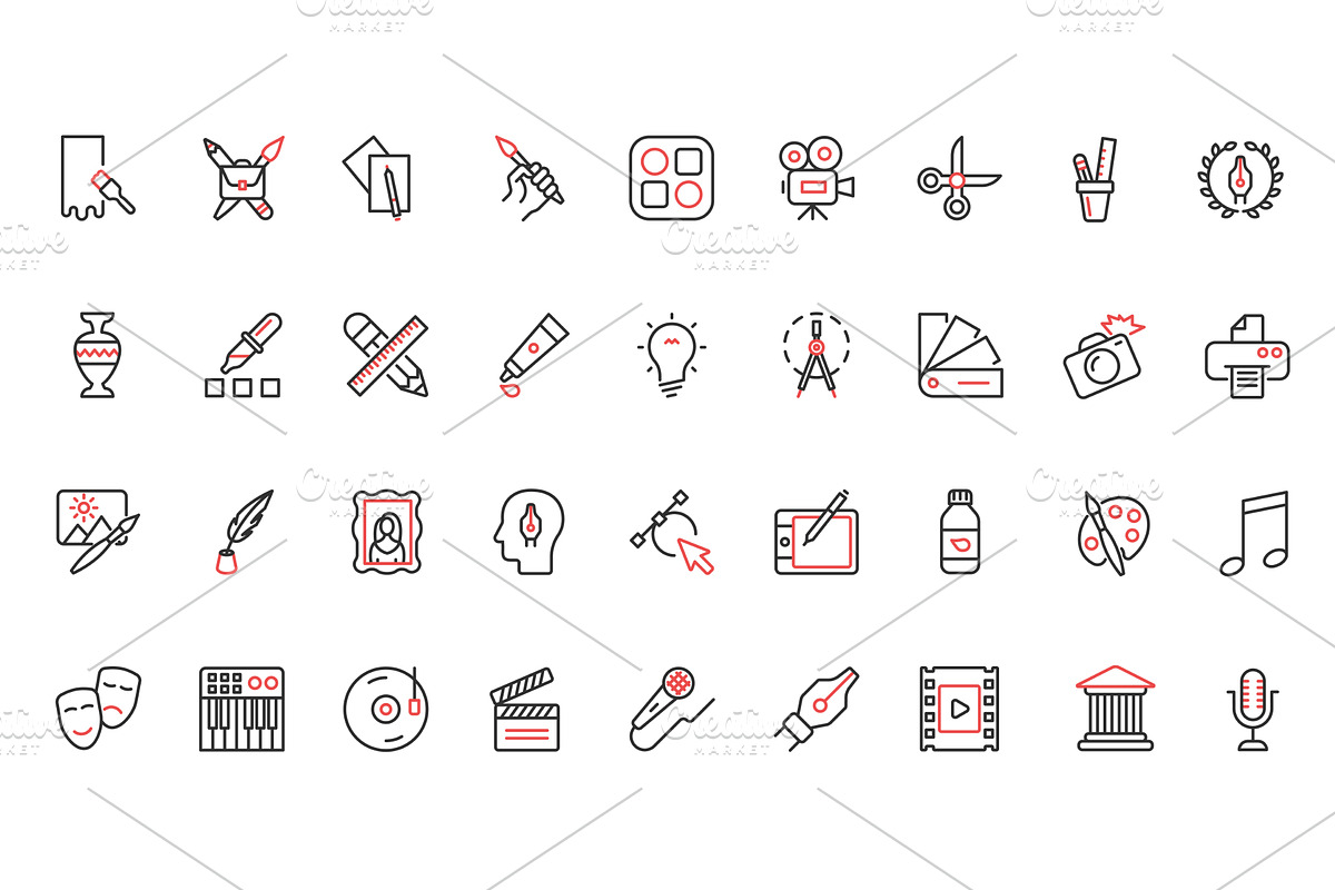 Art design creative icons, an Illustration by Lemberg Vector