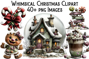 Whimsical Christmas Clipart, an Illustration by Pixels.Craft