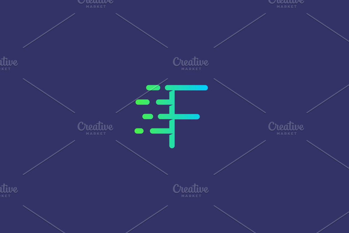 Dynamic moving letter F logo., a Branding & Logo Template by Bureau