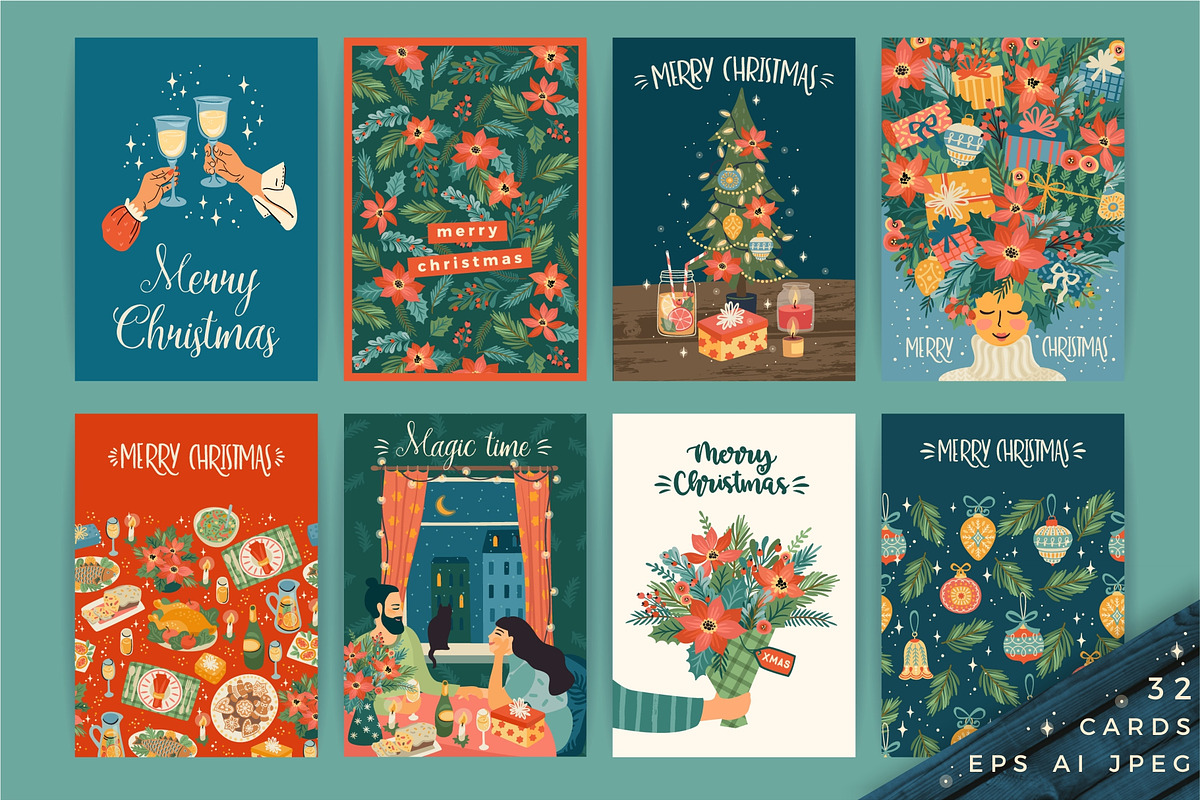 Merry Christmas! Vector collection, a Decorative Illustration by Nadia Grapes (Photo 2 of 11)