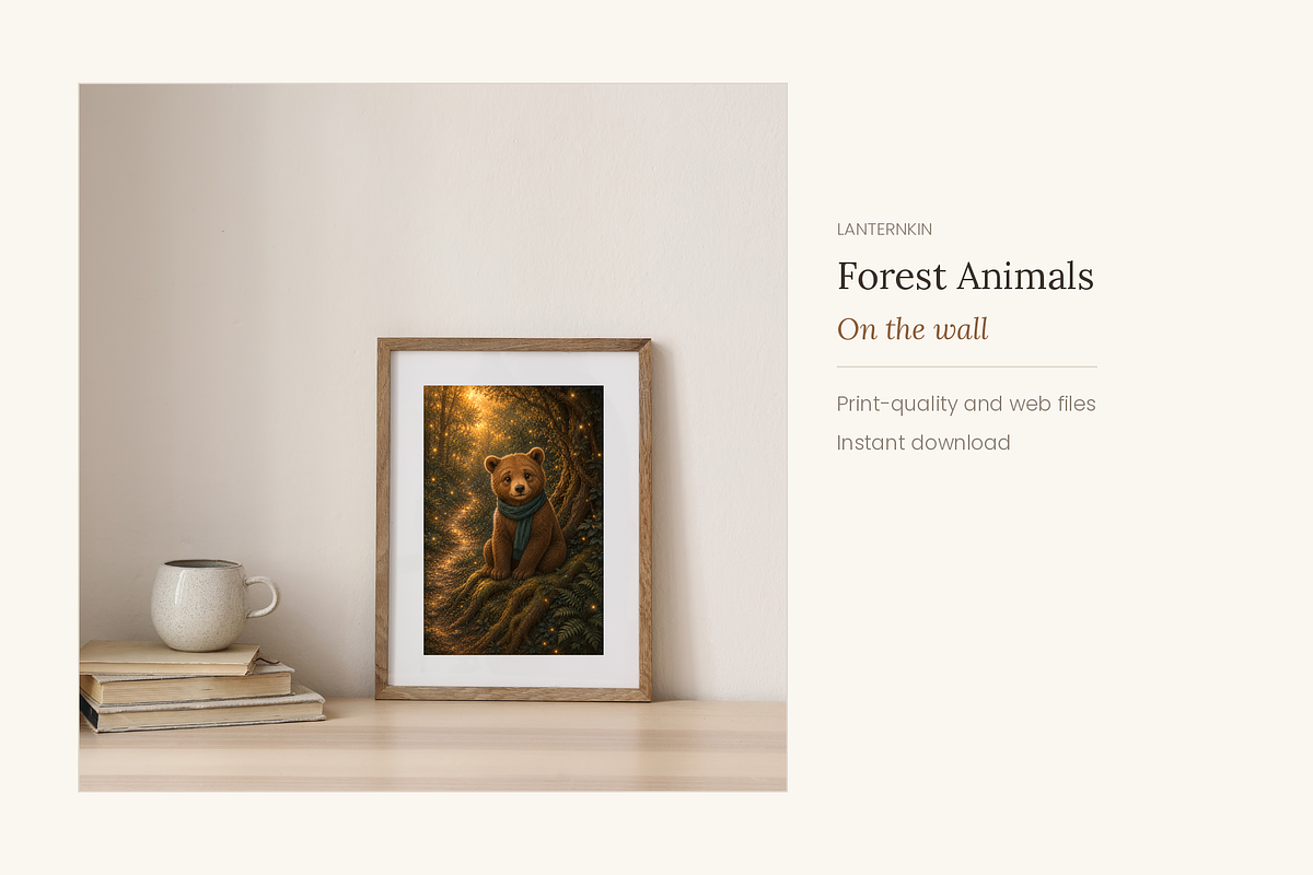 Woodland Forest Animals, Set of 6, an Animal Illustration by LanternkinStudio (Photo 5 of 10)