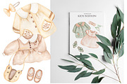 Watercolor Kids Toys & Clothes, an Object Illustration by MayaNavits (Thumbnail 13 of 17)
